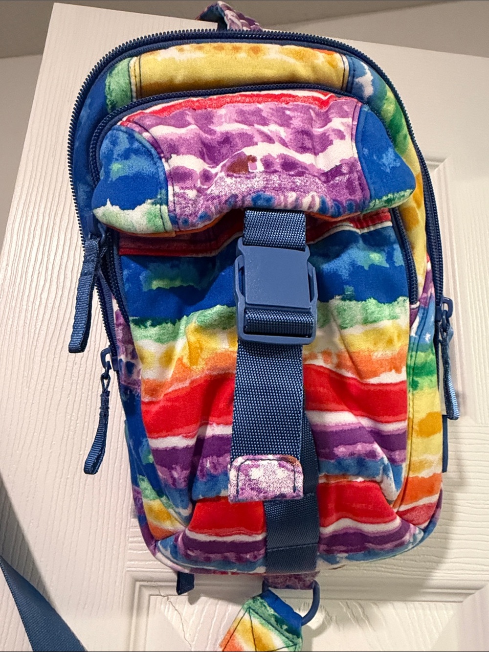 Colorful Rainbow Striped Crossbody Bag